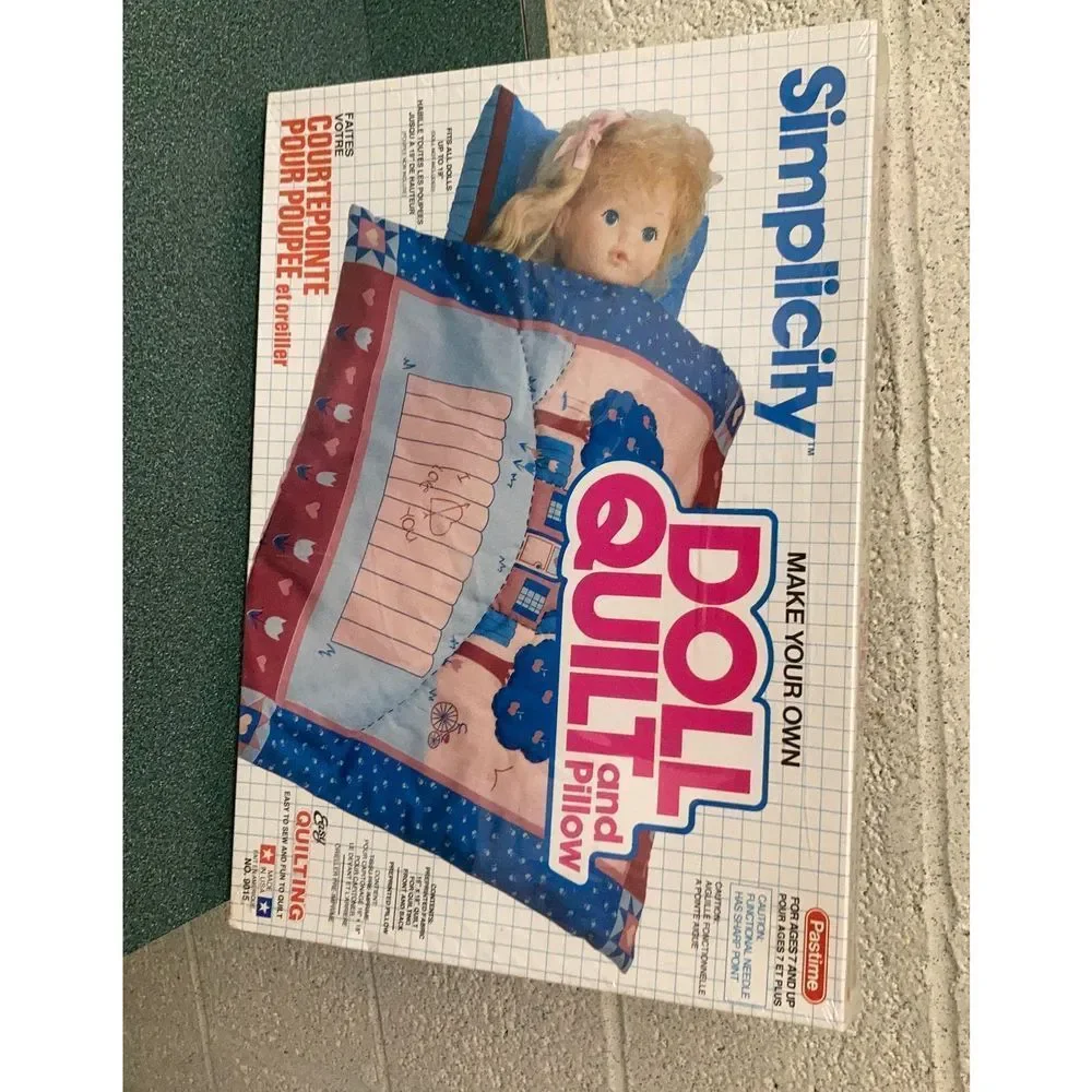 Simplicity Make Your Own Doll Quilt And Pillow Kit New Vintage